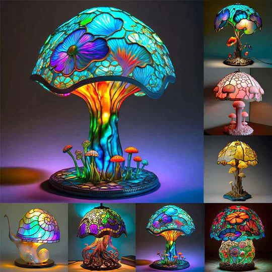 Glaslamp - lampe i farvet glas Fortryllende farver og beroligende lys til alle rum | 50% Rabat