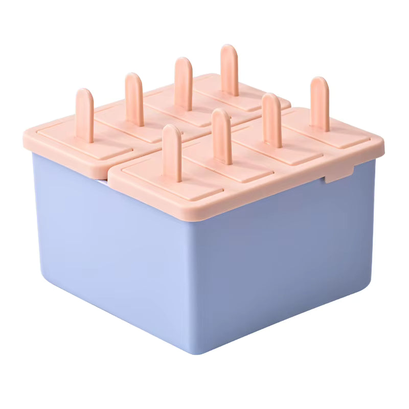 Lebensmittelechtes Silikon und sichere Eisformen mit Deckel (4- und 8-Fächer)