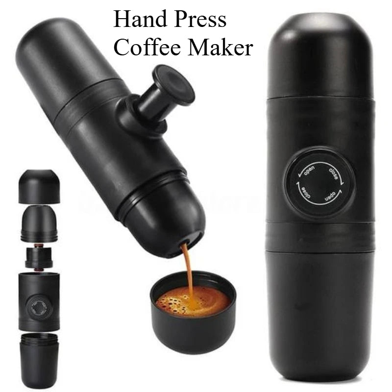 Kompakte, auslaufsichere Espressomaschine mit Handpresse (140ml)