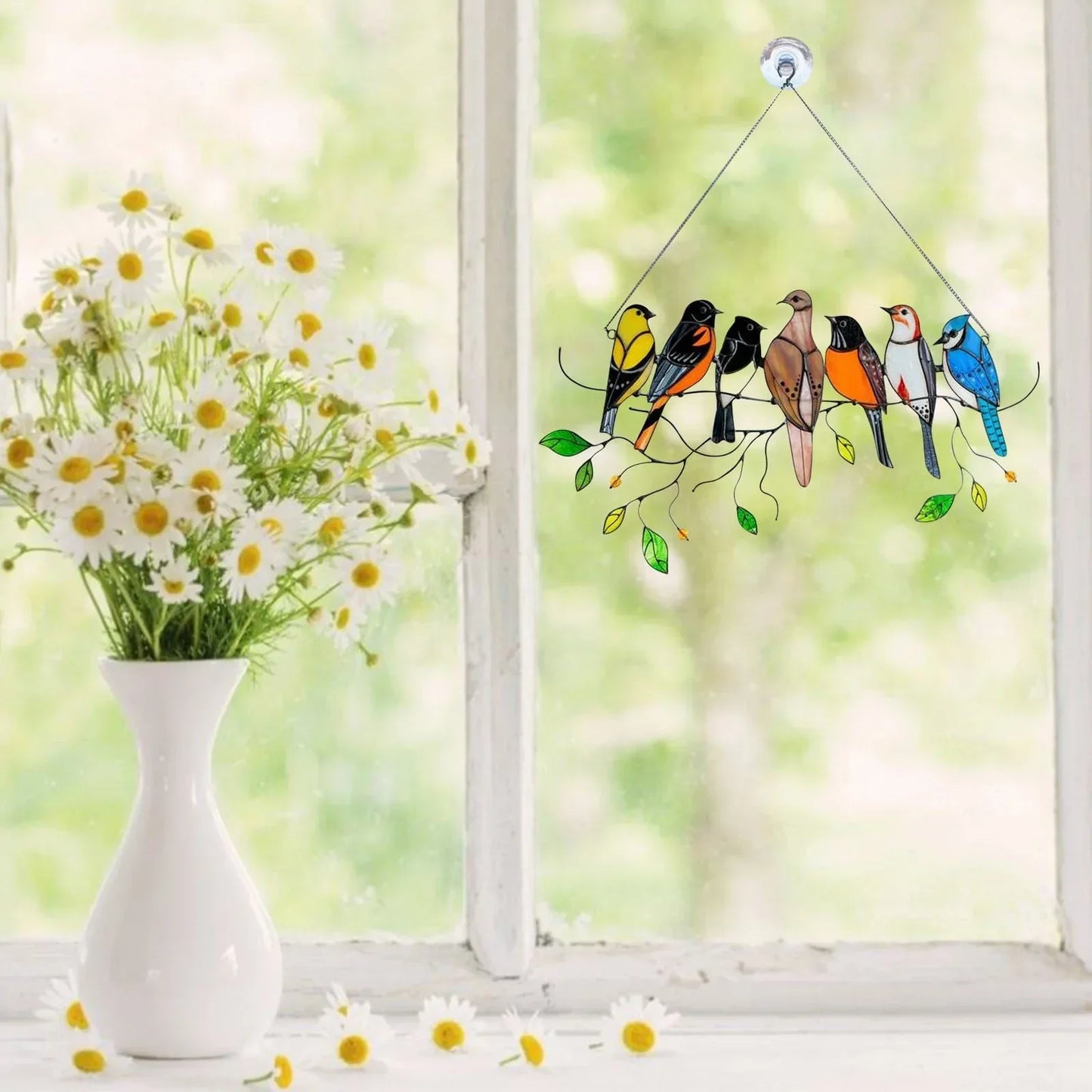 LumiVogel - Vogel aus farbigem Glas Sonnenfänger | 50% RABATT