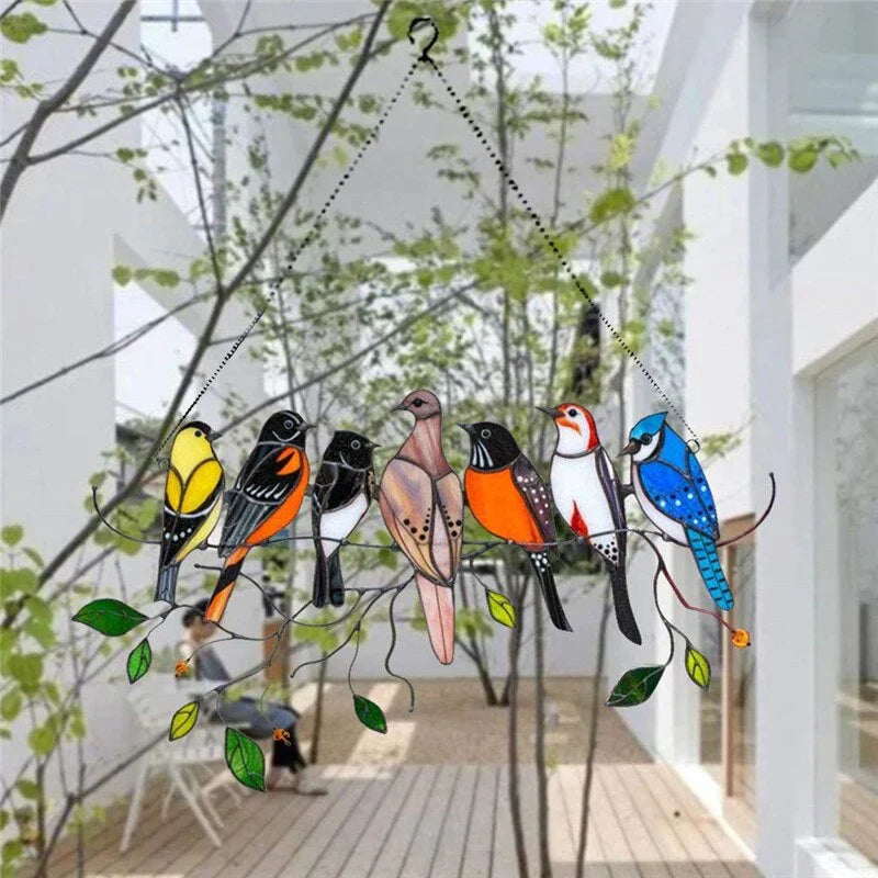 LumiVogel - Vogel aus farbigem Glas Sonnenfänger | 50% RABATT