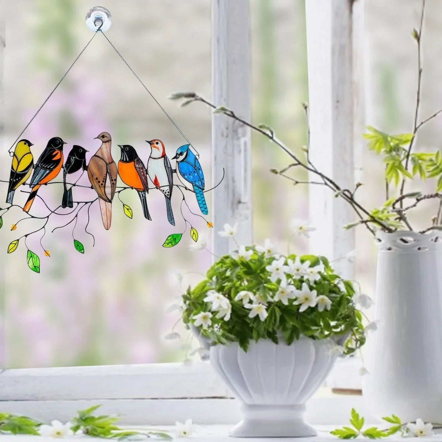 LumiVogel - Vogel aus farbigem Glas Sonnenfänger | 50% RABATT