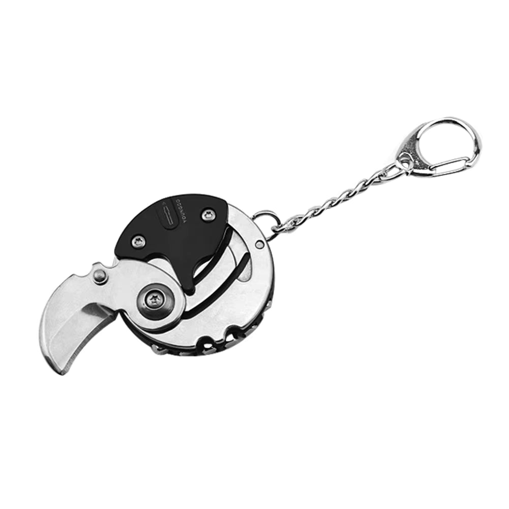 Kompaktes faltbares silbernes Schlüsselbund-Multitool
