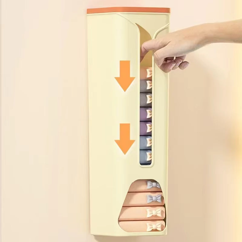 Platzsparender wandmontierter Organizer für Unterwäsche und Socken (2er-Pack)