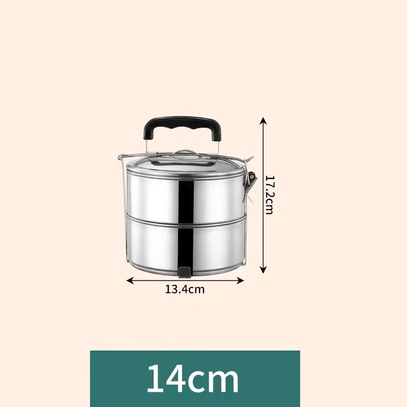 Auslaufsichere mehrschichtige Lunchbox aus Edelstahl