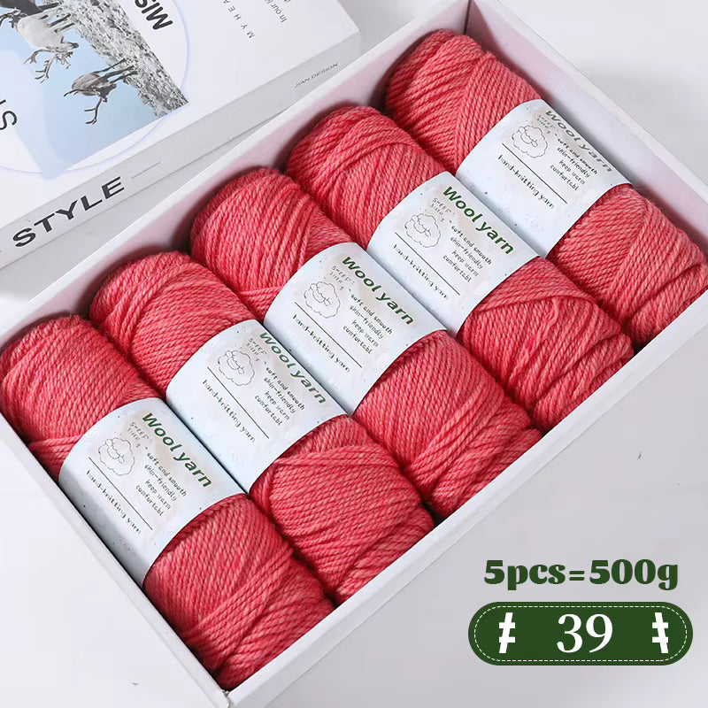 Farbverlaufsfarbenes dickes Alpakagarn (500-g-Packung)