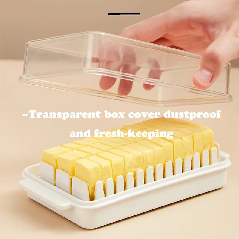 Kompakte, transparente, spülmaschinenfeste Butter- und Käseaufbewahrungsbox mit Deckel