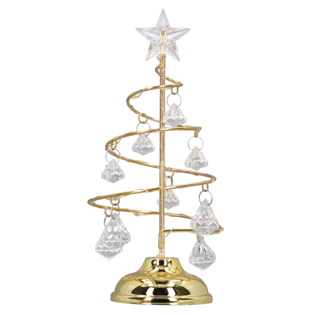 LED-Kristall-Weihnachtsbaumlampe mit warmweißem Licht (batteriebetrieben)