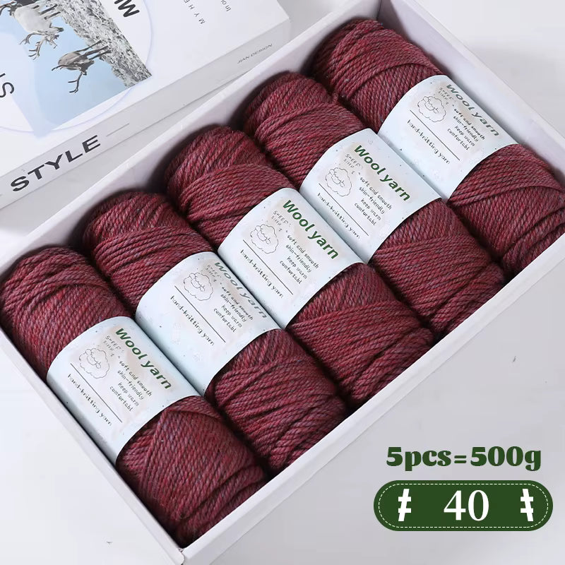 Farbverlaufsfarbenes dickes Alpakagarn (500-g-Packung)