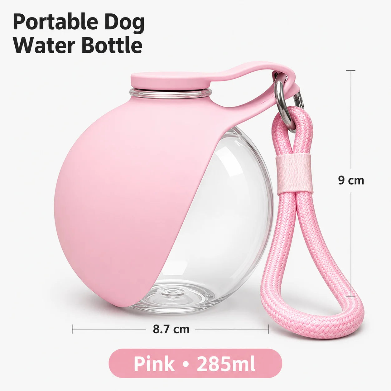Kompakte, auslaufsichere 2-in-1-Wasserflasche für Hunde