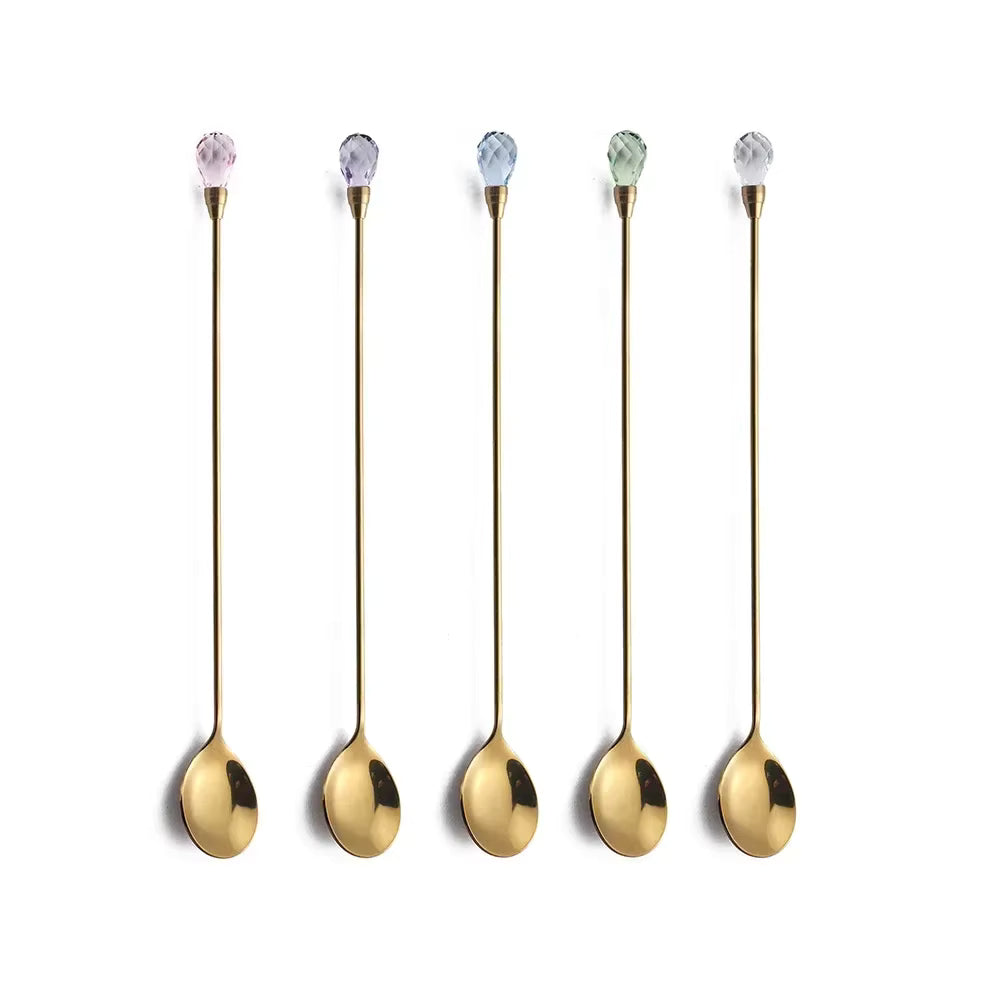 Diamantinspirierte Kaffeelöffel aus Edelstahl (4er-Set)