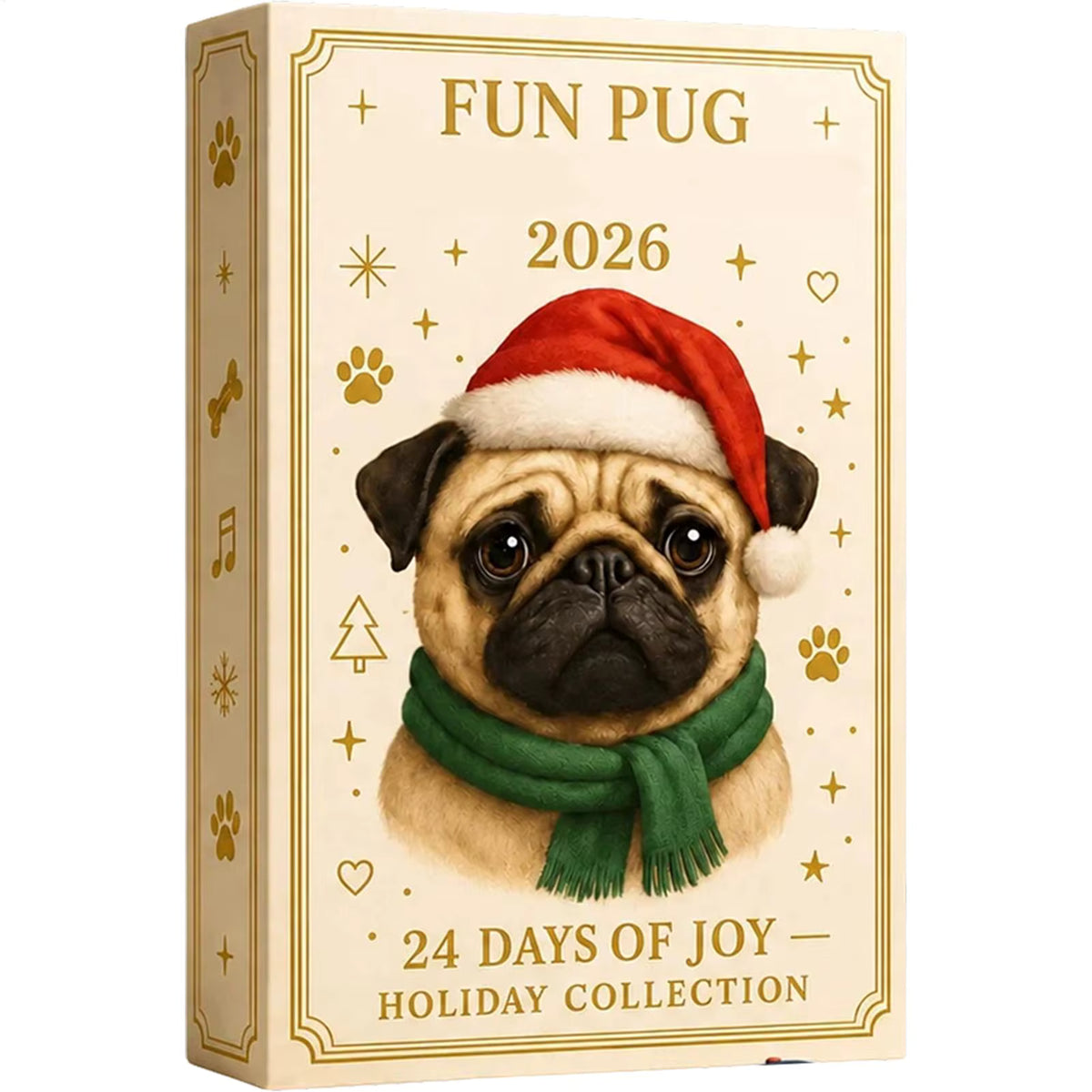 24-tägiger Mops-Figuren-Adventskalender
