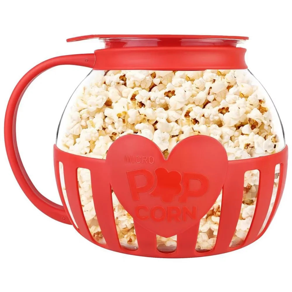 Popcornpopper i borosilikatglas til mikrobølgeovn (2,25 qt)