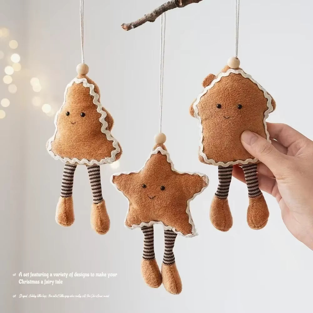 Weiche Baumwoll-Weihnachtsanhänger zum Aufhängen (verschiedene Formen)