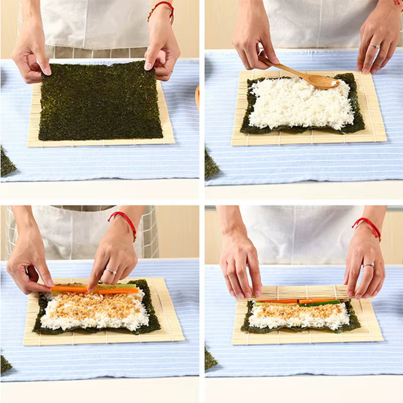Umweltfreundliches Bambus-Sushi-Rollset (2-teiliges Set)