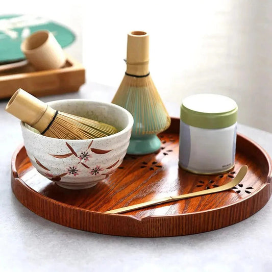 Matcha-Set mit 3 Bambus-Teelöffeln (Chasen) und einem traditionellen Löffel für die japanische Teezeremonie