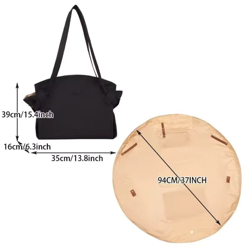 Zusammenfaltbare Einkaufstasche mit großem Fassungsvermögen (eine Schulter-Crossbody-Tasche)