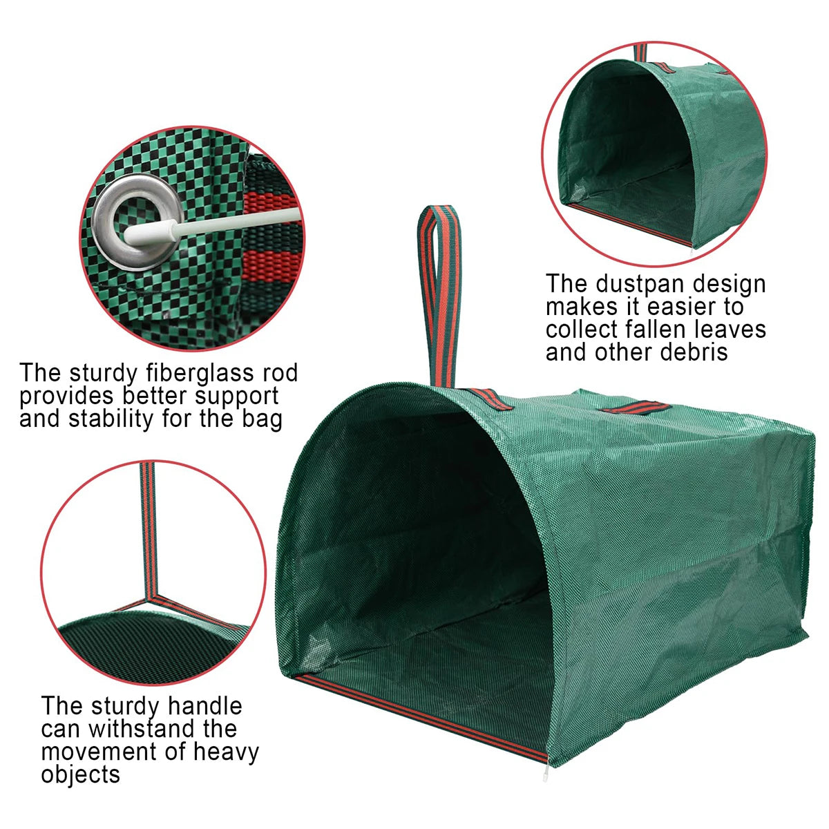 Robuster, faltbarer und wiederverwendbarer Gartensack zum Sammeln von Laub