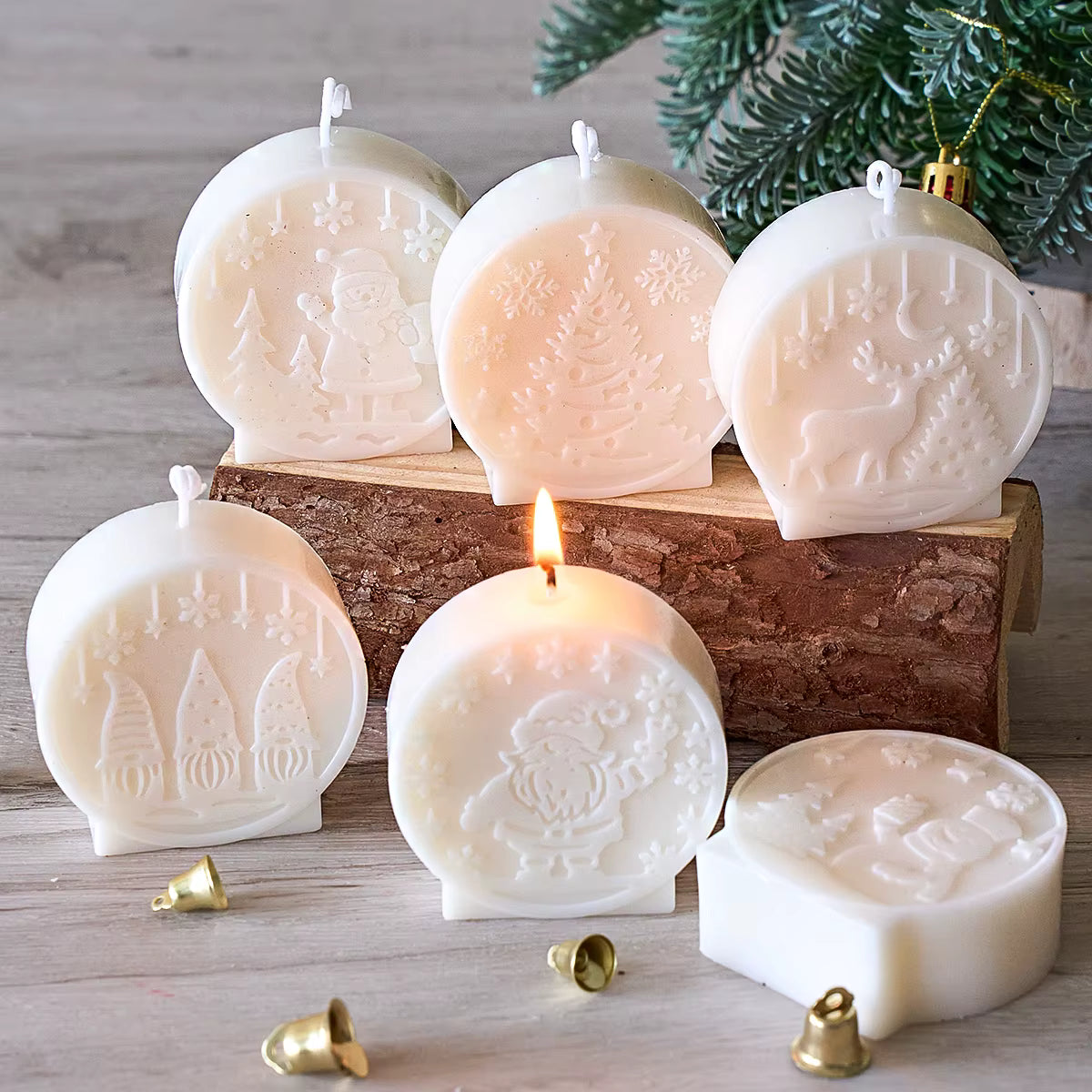 Detaillierte Silikonform für Relief-Weihnachtsschmuck