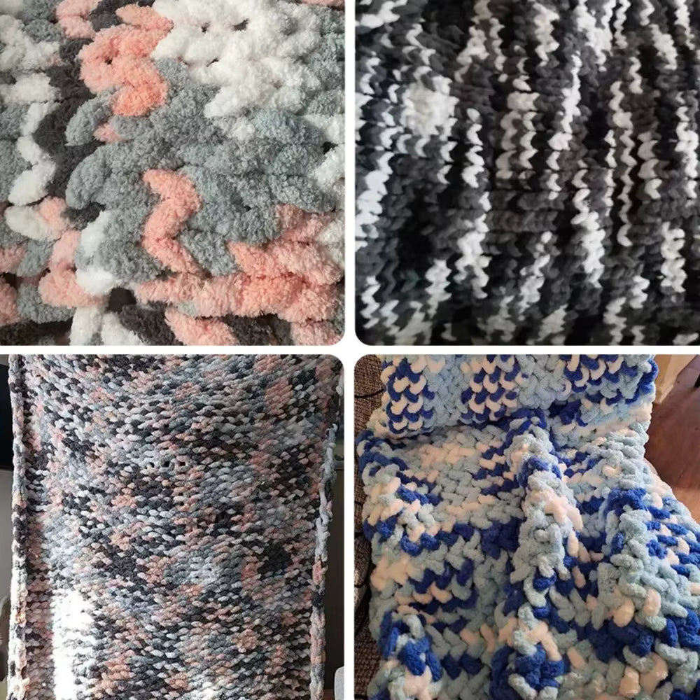 Ekstra-blødt Hurtigstrikket Chenille Garn (27m)