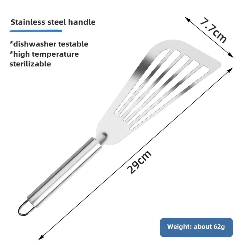 Hitzebeständiger Fischwender aus Edelstahl (Silikon- und Gelgriff)