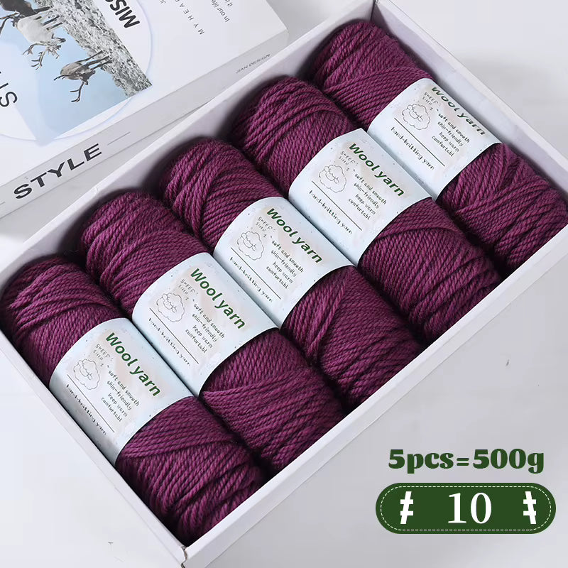 Farbverlaufsfarbenes dickes Alpakagarn (500-g-Packung)