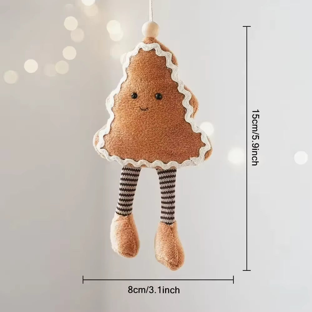 Weiche Baumwoll-Weihnachtsanhänger zum Aufhängen (verschiedene Formen)