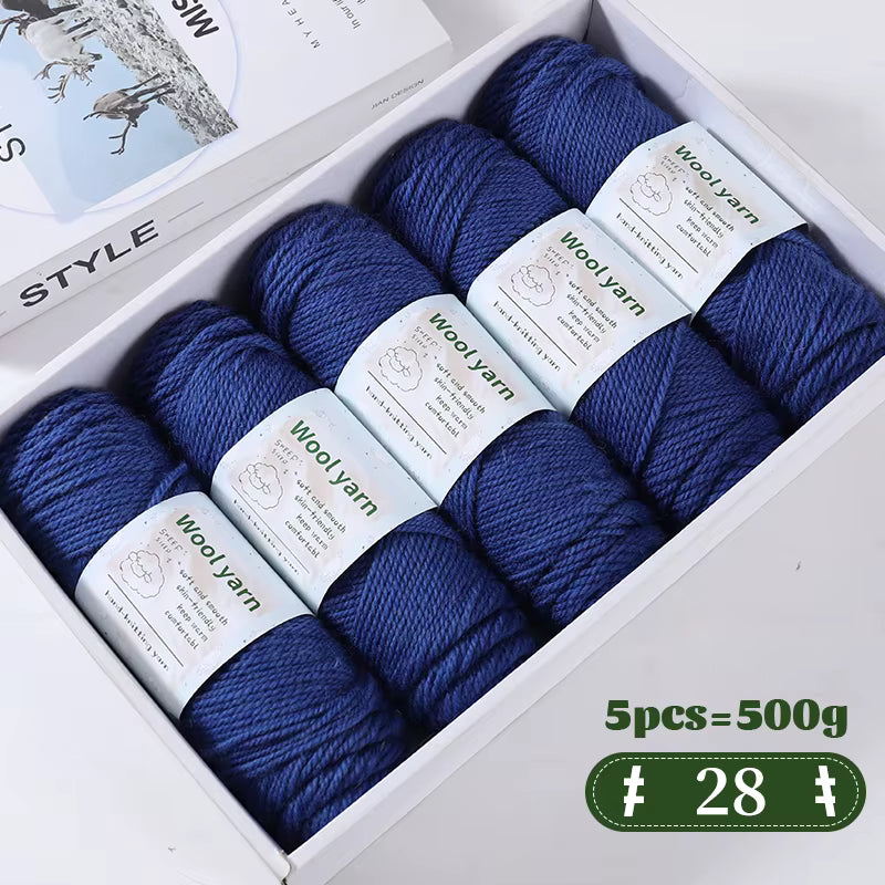 Farbverlaufsfarbenes dickes Alpakagarn (500-g-Packung)
