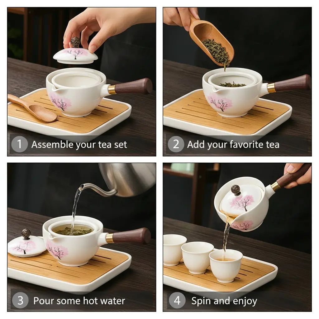 SakuraBrew roterende infuser tekande — Nyd ro, ren glæde