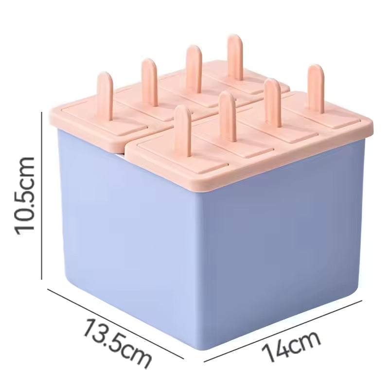 Lebensmittelechtes Silikon und sichere Eisformen mit Deckel (4- und 8-Fächer)