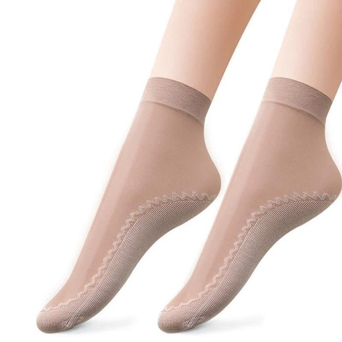 LuxusSneaker - Unsichtbare rutschfeste Socken aus Kristallsatin