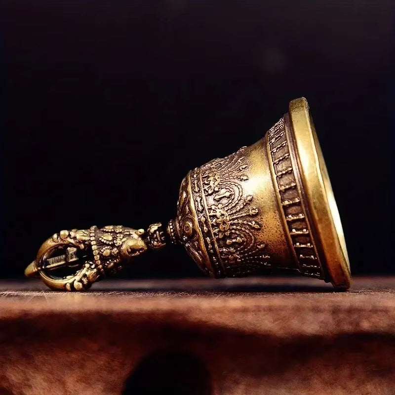 Massive Messing-Weihnachtsglocke im Vintage-Stil (5,2 cm)
