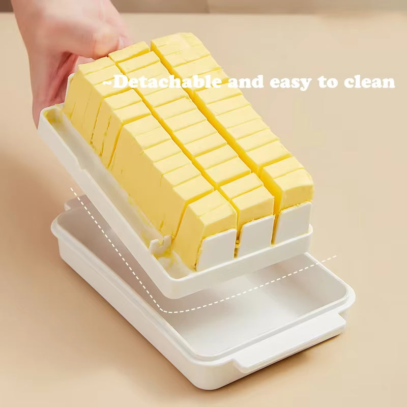 Kompakte, transparente, spülmaschinenfeste Butter- und Käseaufbewahrungsbox mit Deckel
