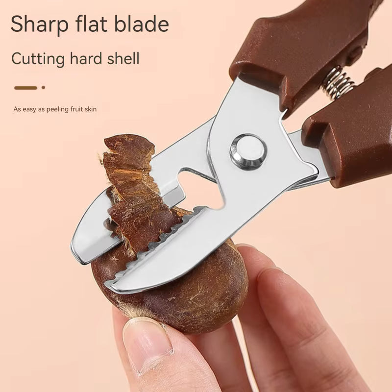 Ergonomische Kastanienschere aus Edelstahl