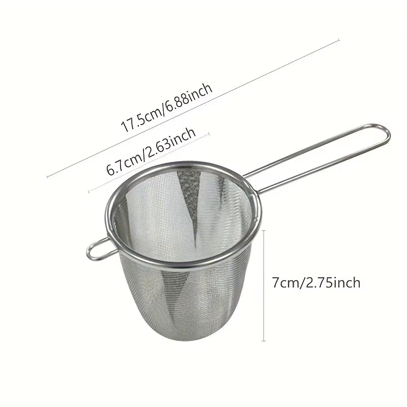 Feinmaschiger wiederverwendbarer Tee- und Kaffeeaufgussfilter (mit Griff)