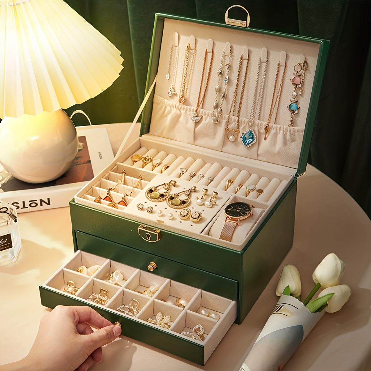 LumaNest Smykke Organizer — Let Adgang, Daglig Glæde