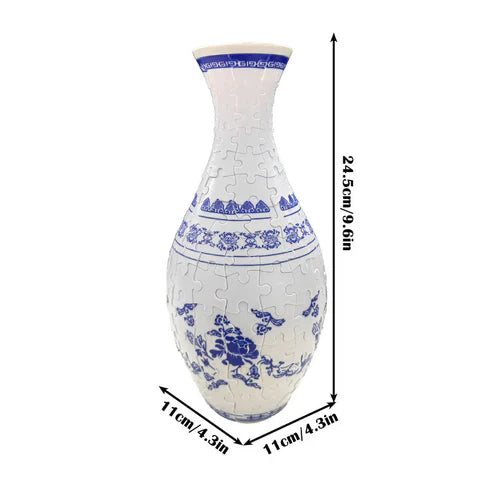 EcoBloom - 3D Puzzle Vase - Dekorative Blumenvase mit abnehmbarer Wasserbehälter