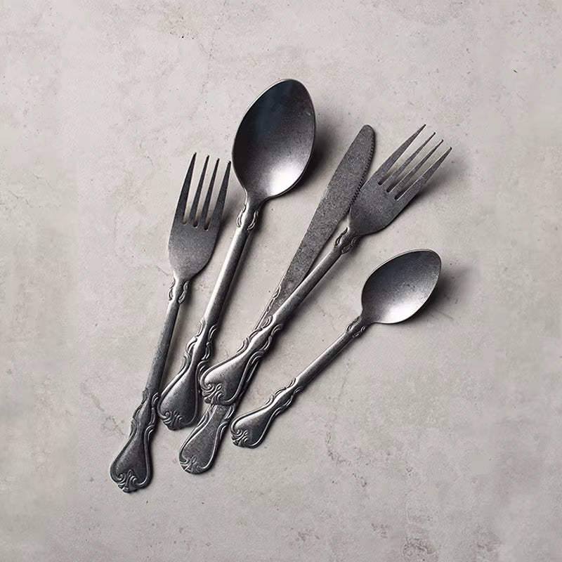 Echtes handgefertigtes Vintage-Besteckset (4-teilig)