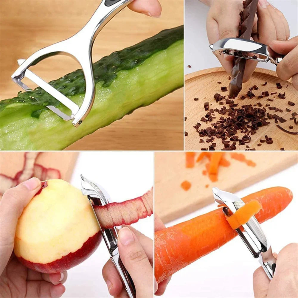 Ergonomischer, drehbarer Gemüseschäler aus Edelstahl