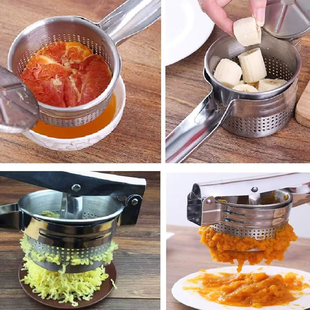 Langlebiger, lebensmittelechter Kartoffelstampfer aus Edelstahl (ergonomischer Griff)