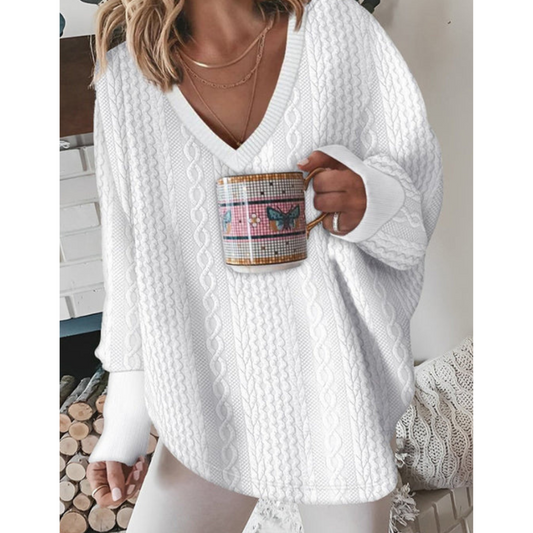 ChicFlex - Warmer Pullover mit V-Ausschnitt für Damen