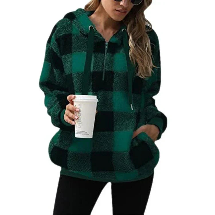 CozyChic - Damenpullover | Bequemer Pullover mit halbem Reißverschluss für jeden Anlass!
