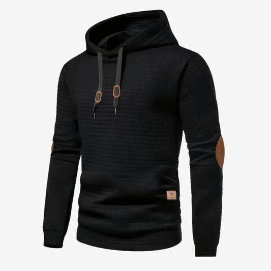 Kai - Kapuzenpullover für Männer mit Kordelzug und Patchworkdetails an den Ärmeln - Stilvoll und bequem
