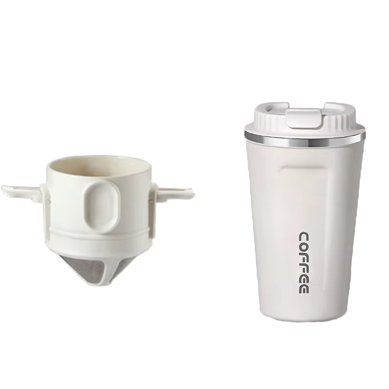 Wiederverwendbarer und tragbarer Kaffeefilter aus rostfreiem 304er Edelstahl (für die meisten Tassen geeignet)