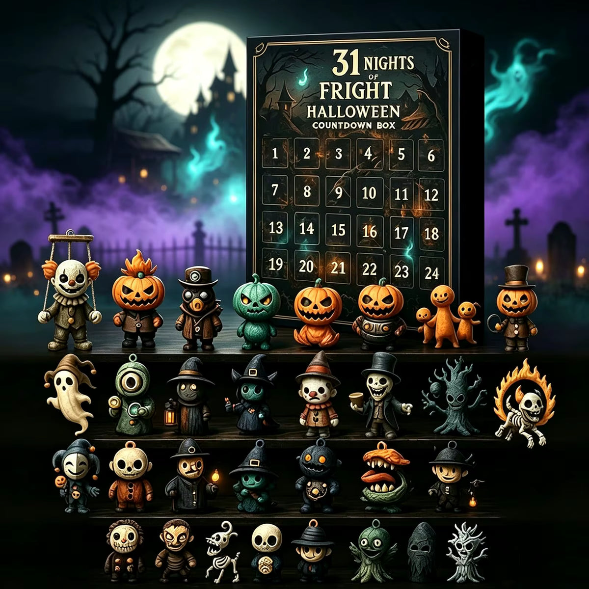 31-dages Halloween-overraskelsesjulekalender (Blindboks)