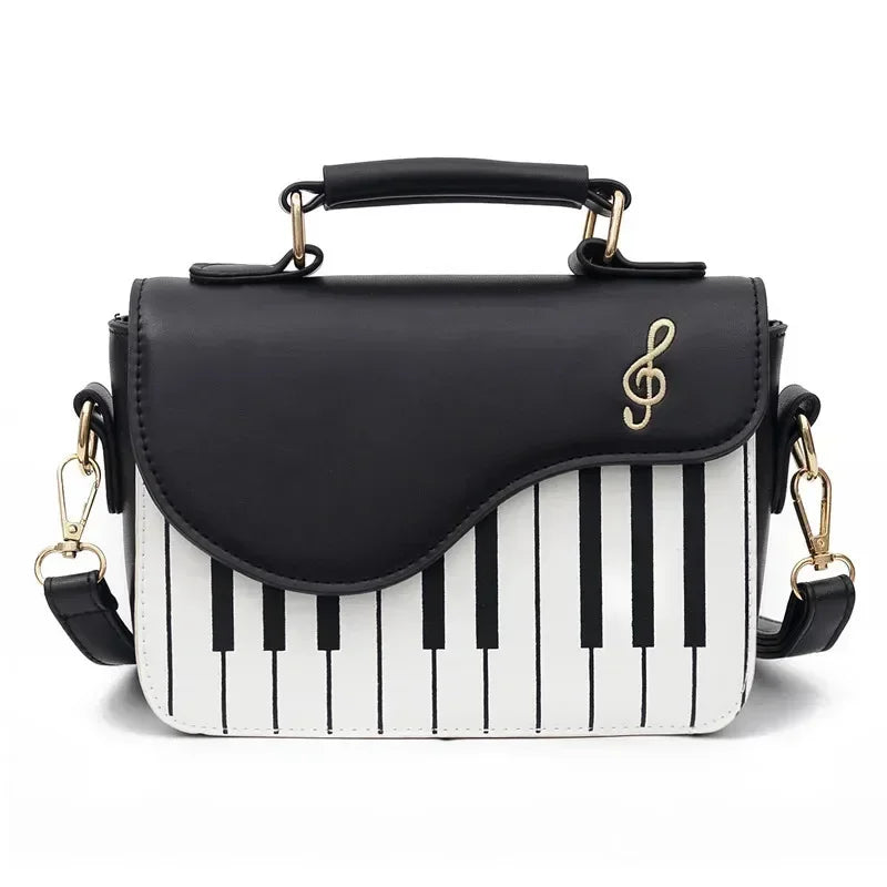 Crossbody-Tasche in Klavierform aus PU-Leder