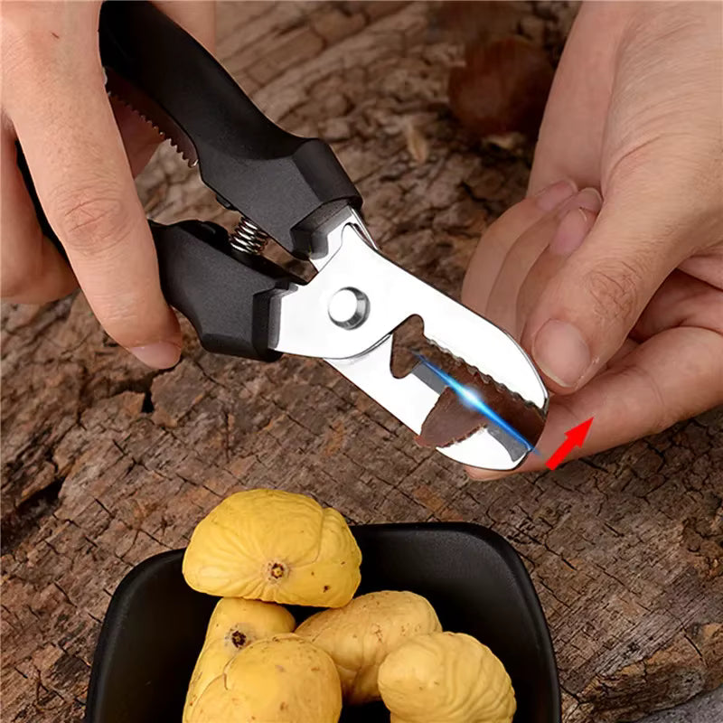 Ergonomische Kastanienschere aus Edelstahl