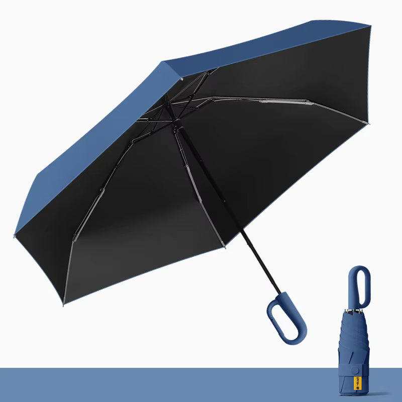Vollständige Verdunkelung, UV-beständiger Regenschirm mit Metallfaserrahmen (5-fach faltbar)