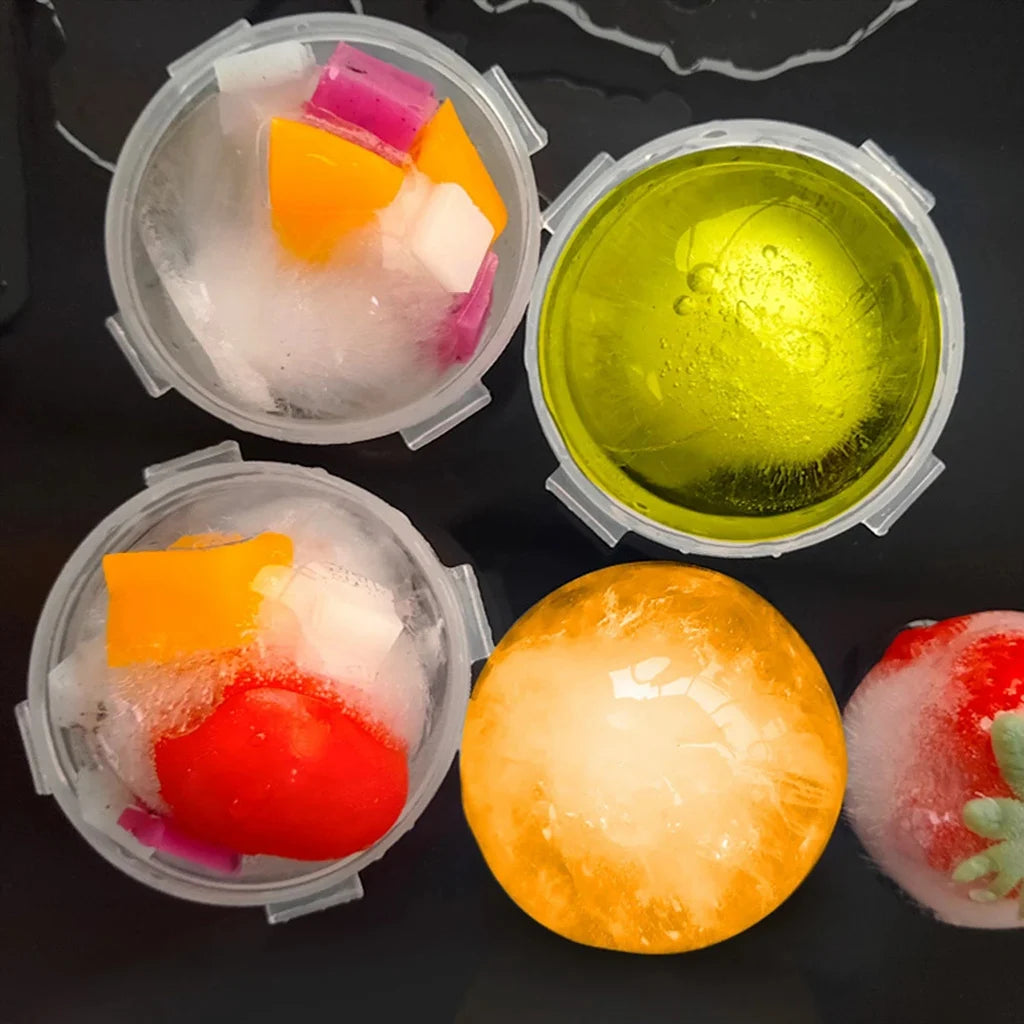 Große, klare Silikon-Eisballform mit einfacher Entnahme