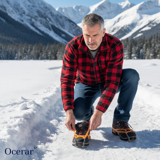 GlacierGrip Sko Spikes med Skridsikring — Sichere Schritte jeden Winter